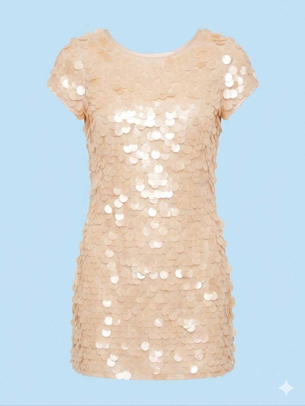 Abercrombie Kids Girls Large Sequin Shift Dress Champagne Pink Special Occasion